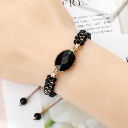 4mm Mini Beads Men Bracelets Classic Natural Stone Shiny Black Onyx Beads Bracelets & Bangles Women Obsidian Wrist Jewelry Gifts