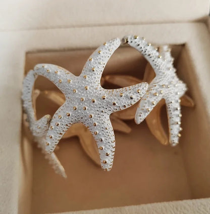 Golden Elastic Starfish Bracelet&Bangle Beach Jewelry For Women Girl