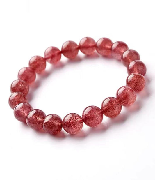 Strawberry Crystal Stone Bracelet - Love & Emotional Healing - Zenlike